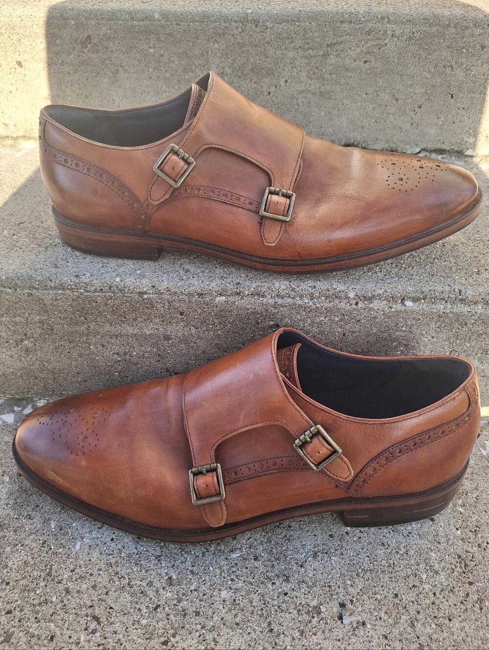 Cole Haan Hamilton Double Monk Strap Shoes Size 14